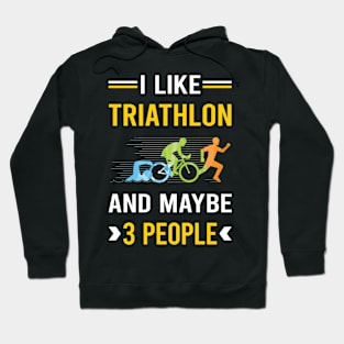 3 People Triathlon Triathlete Hoodie